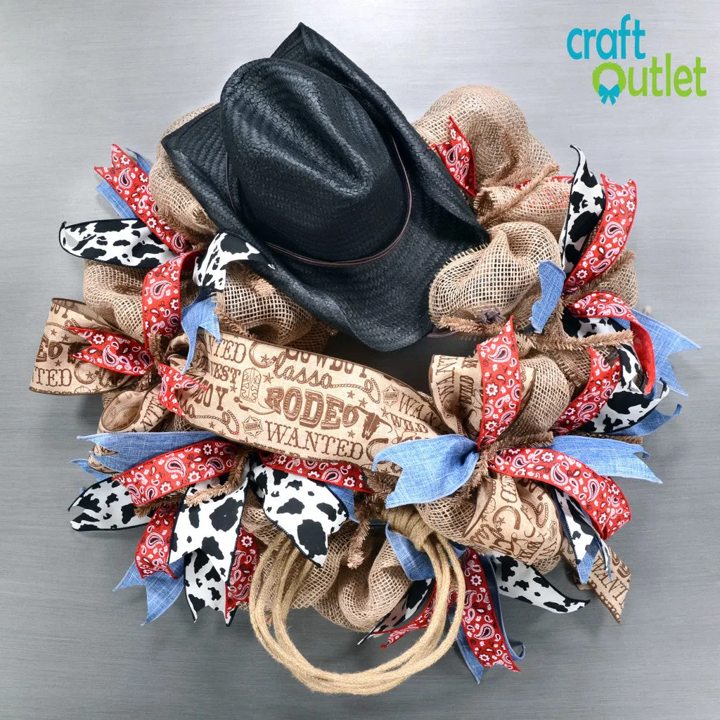 1.5" Bandana Print Canvas Ribbon: Red (10 Yards)