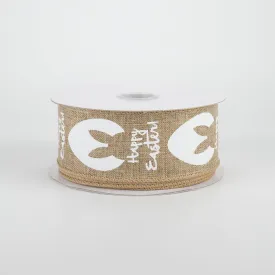 1.5" Bunny Ear Eggs Ribbon: Natural (10 Yards)