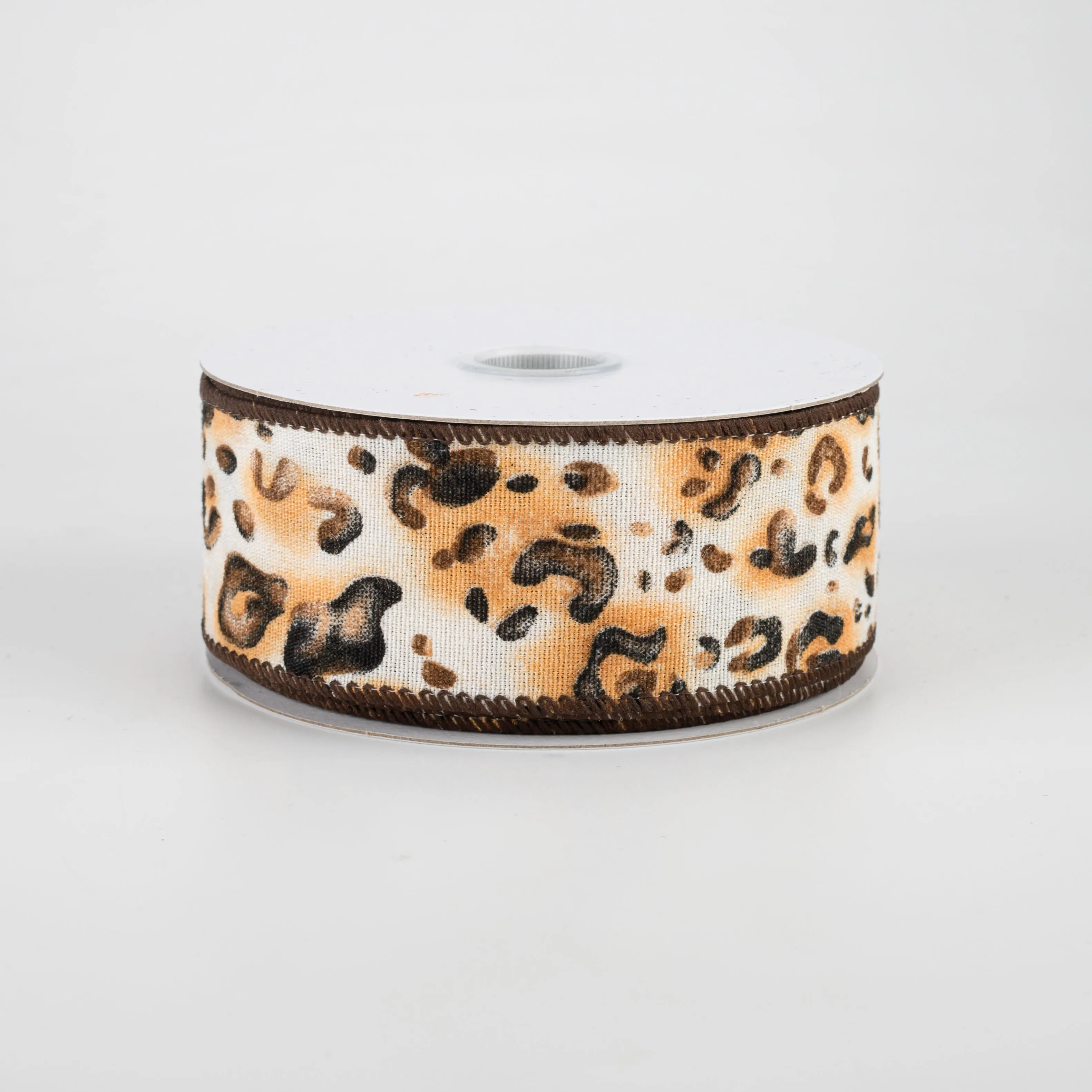 1.5" Canvas Leopard Print Ribbon (10 Yards)