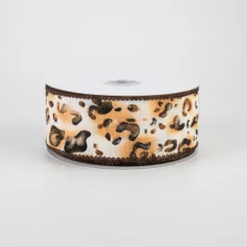 1.5" Canvas Leopard Print Ribbon (10 Yards)