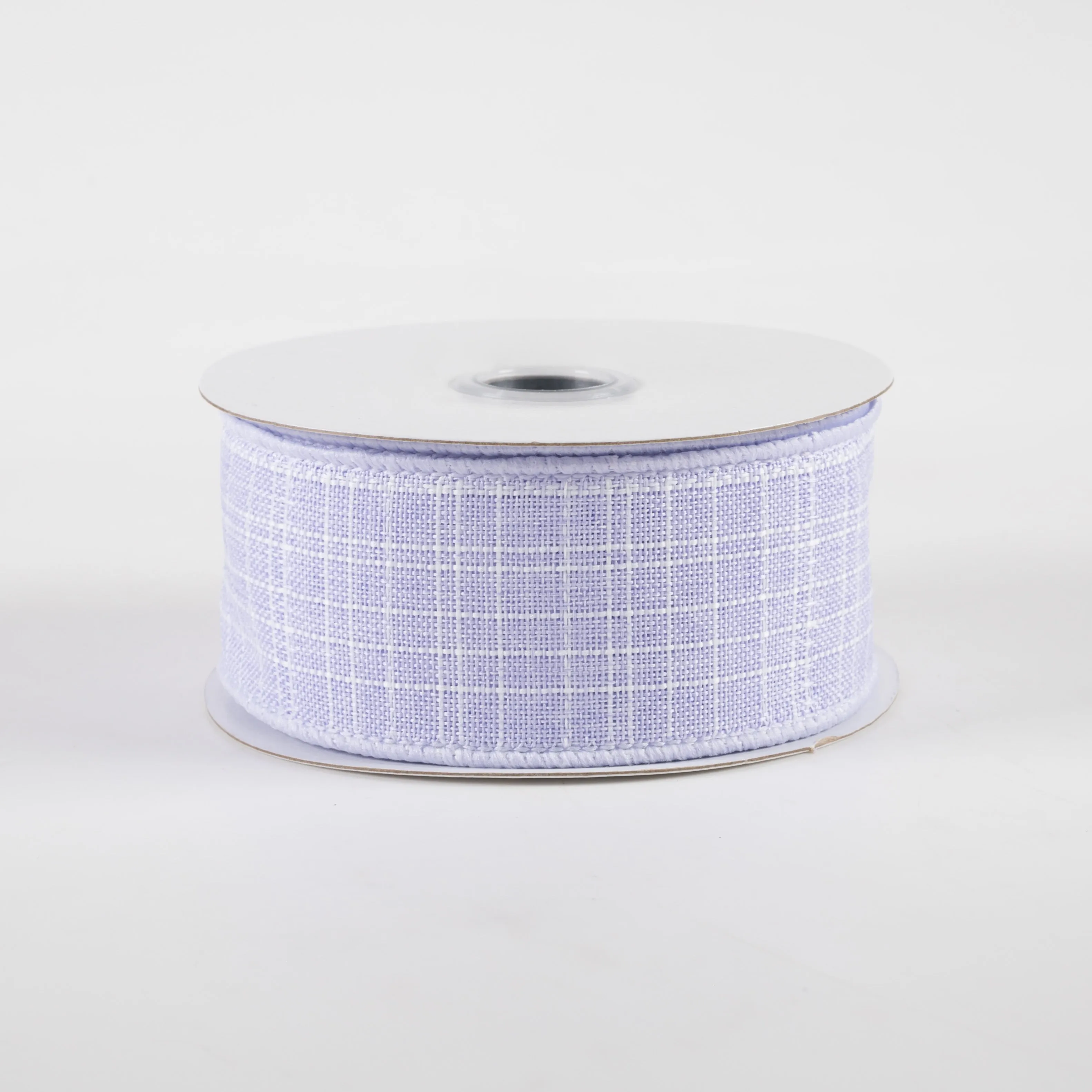 1.5" Check Royal Burlap Ribbon: Lavender (10 Yards)