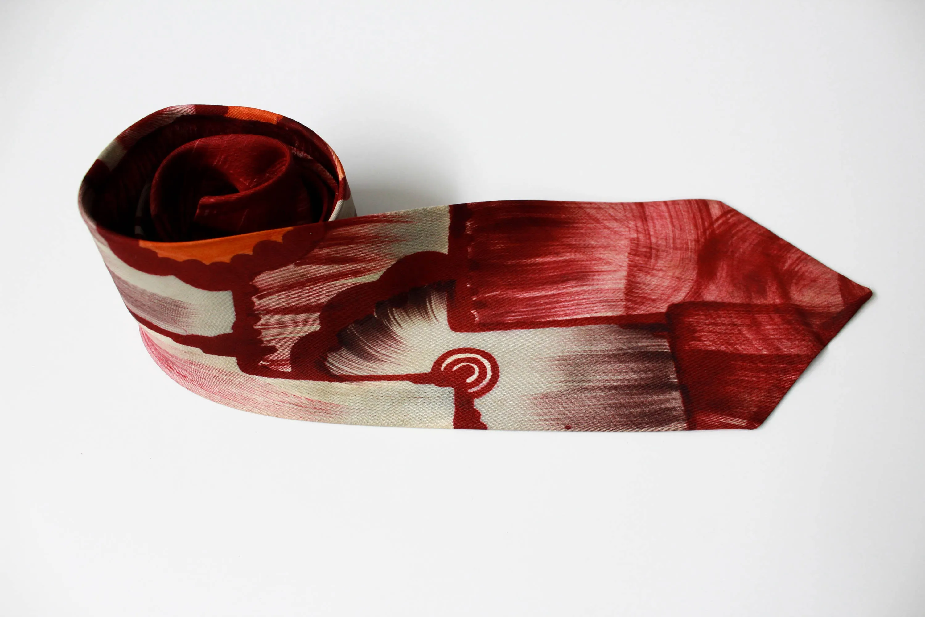 1940s Old Masters Hand Painted Necktie