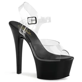 6 Inch Heel ASPIRE-608 Clear Black