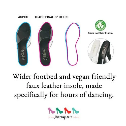 6 Inch Heel ASPIRE-608 Clear Black