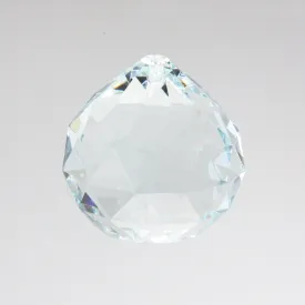 70mm Ice Blue Faceted Ball