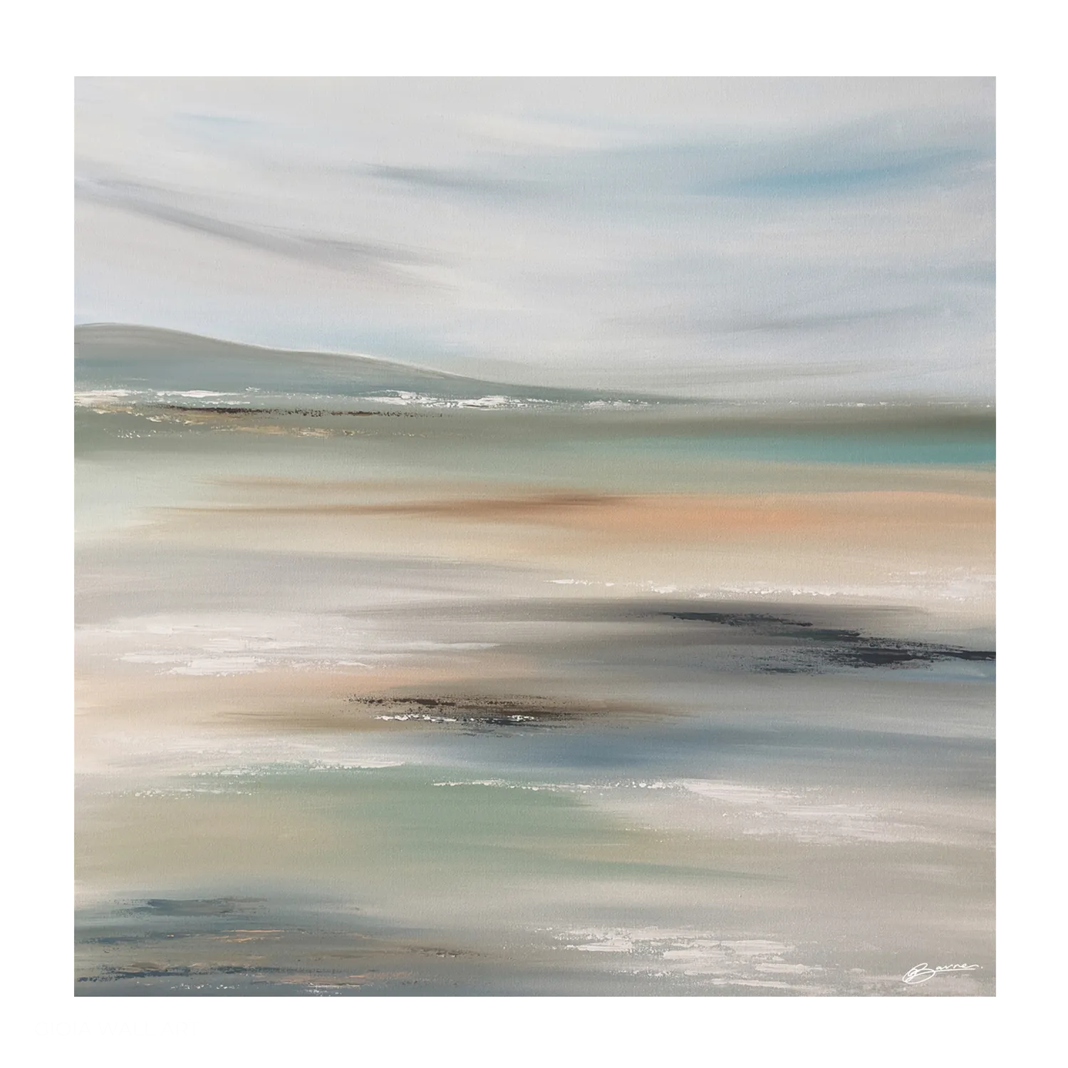 A Gentle Journey,  Acrylic on canvas, 101x101cm By Joanne Barnes