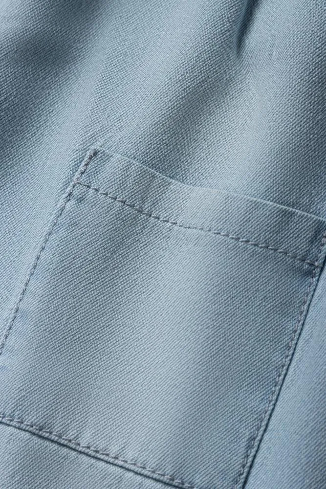 A-Line Denim Dress Light Blue