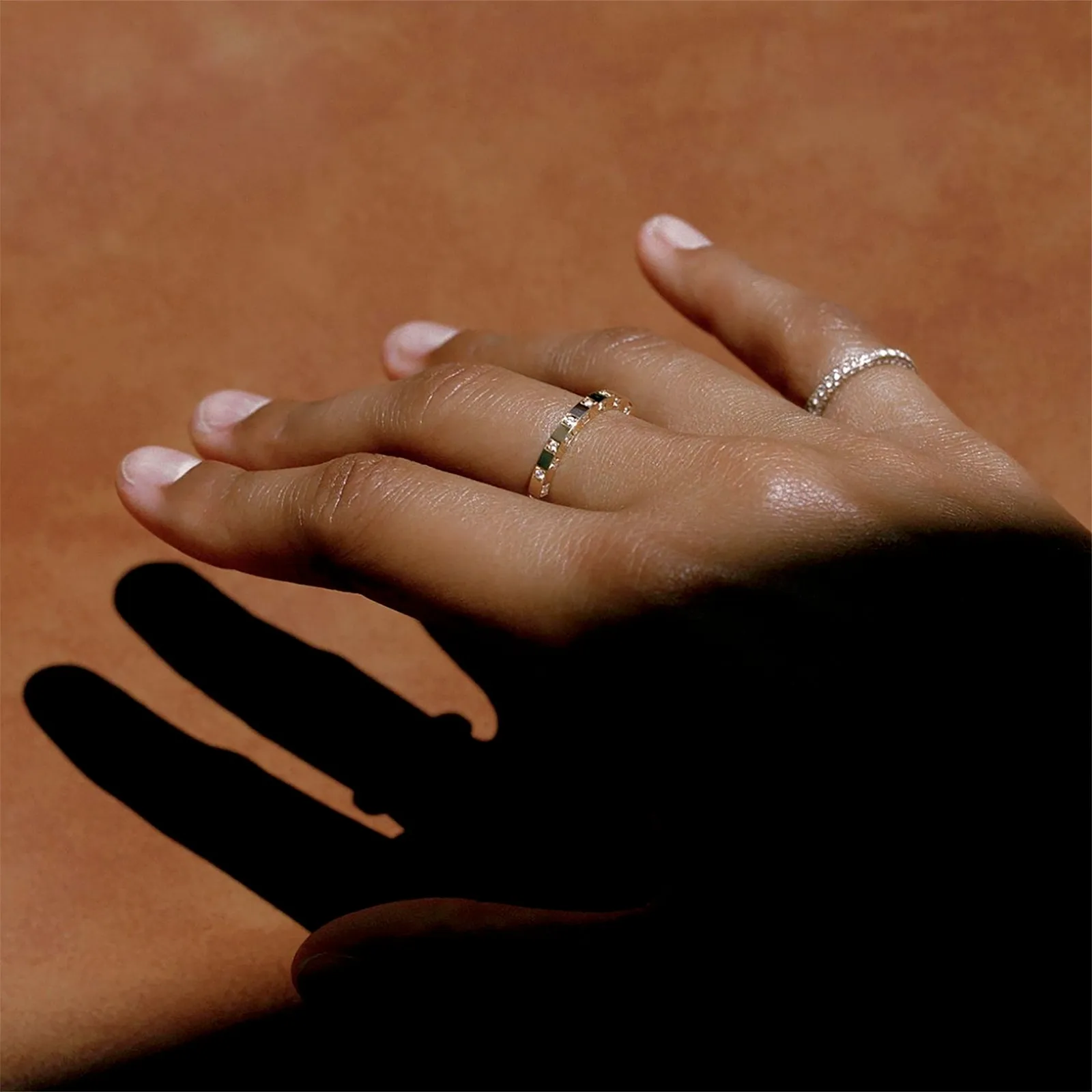 All Over Band Ring - Champagne Diamond