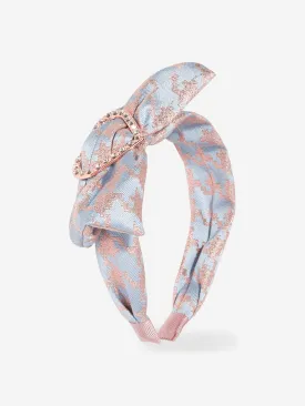 Angels Face Girls Houndstooth Lana Headband in Blue