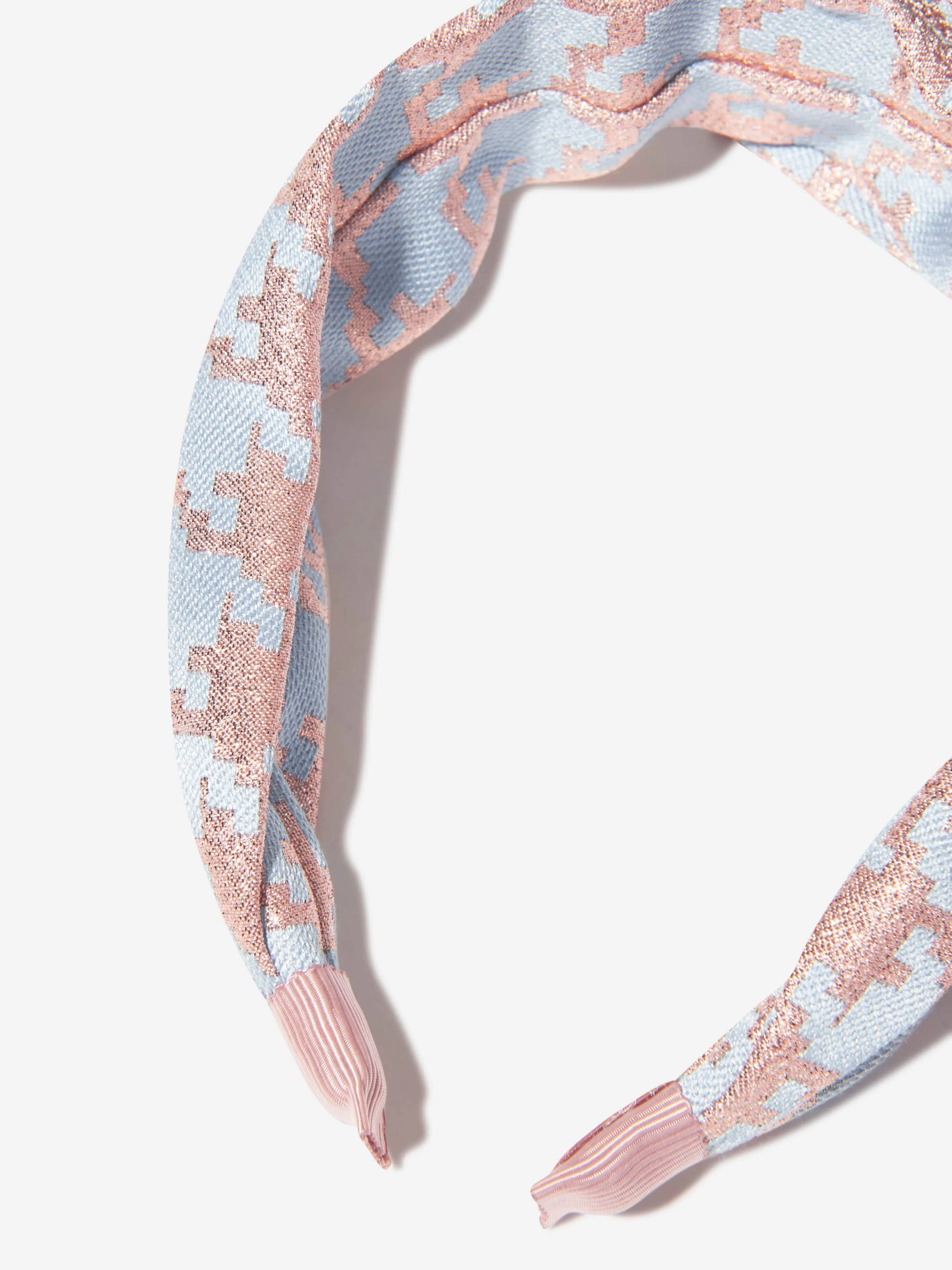 Angels Face Girls Houndstooth Lana Headband in Blue