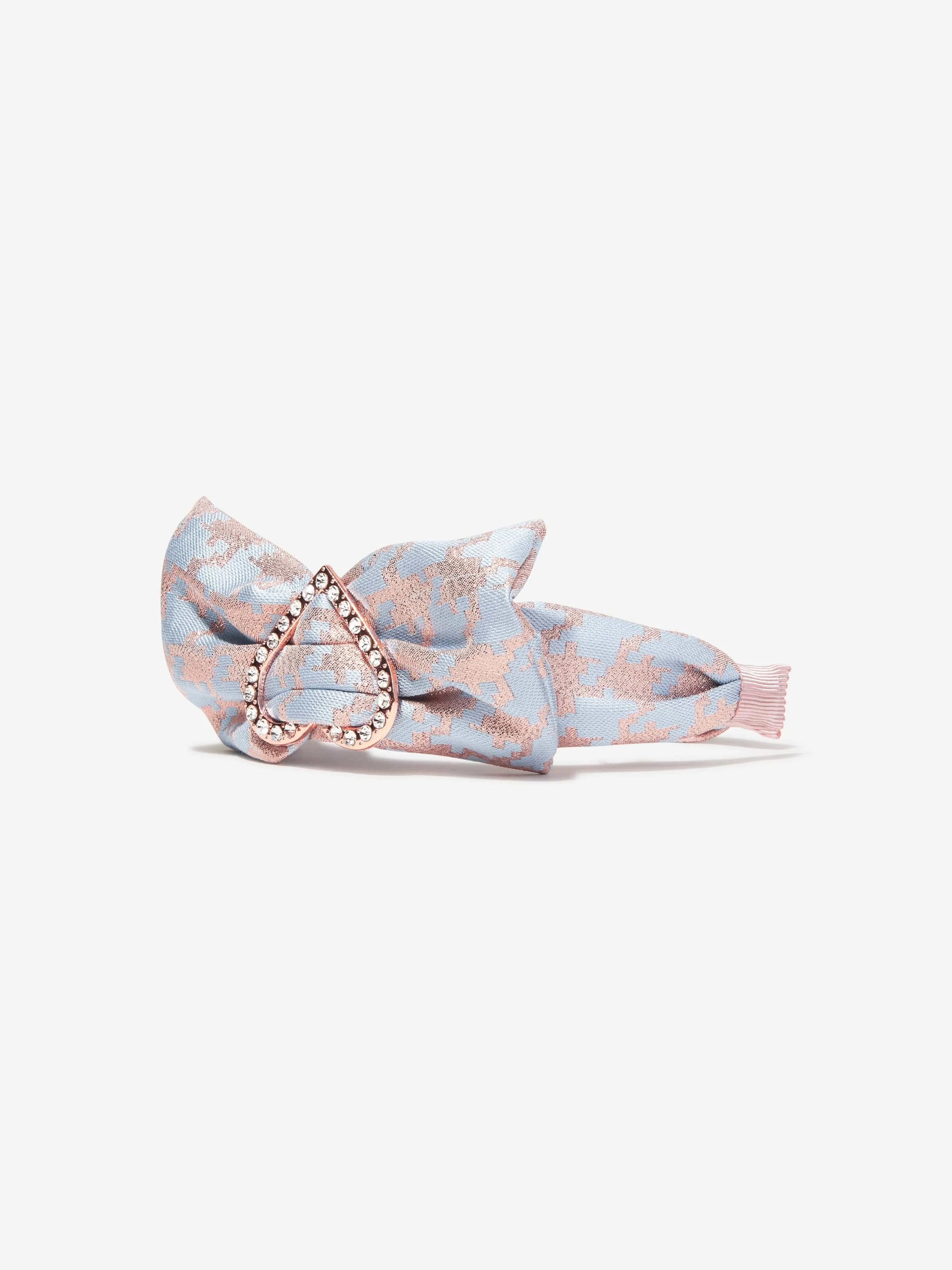 Angels Face Girls Houndstooth Lana Headband in Blue