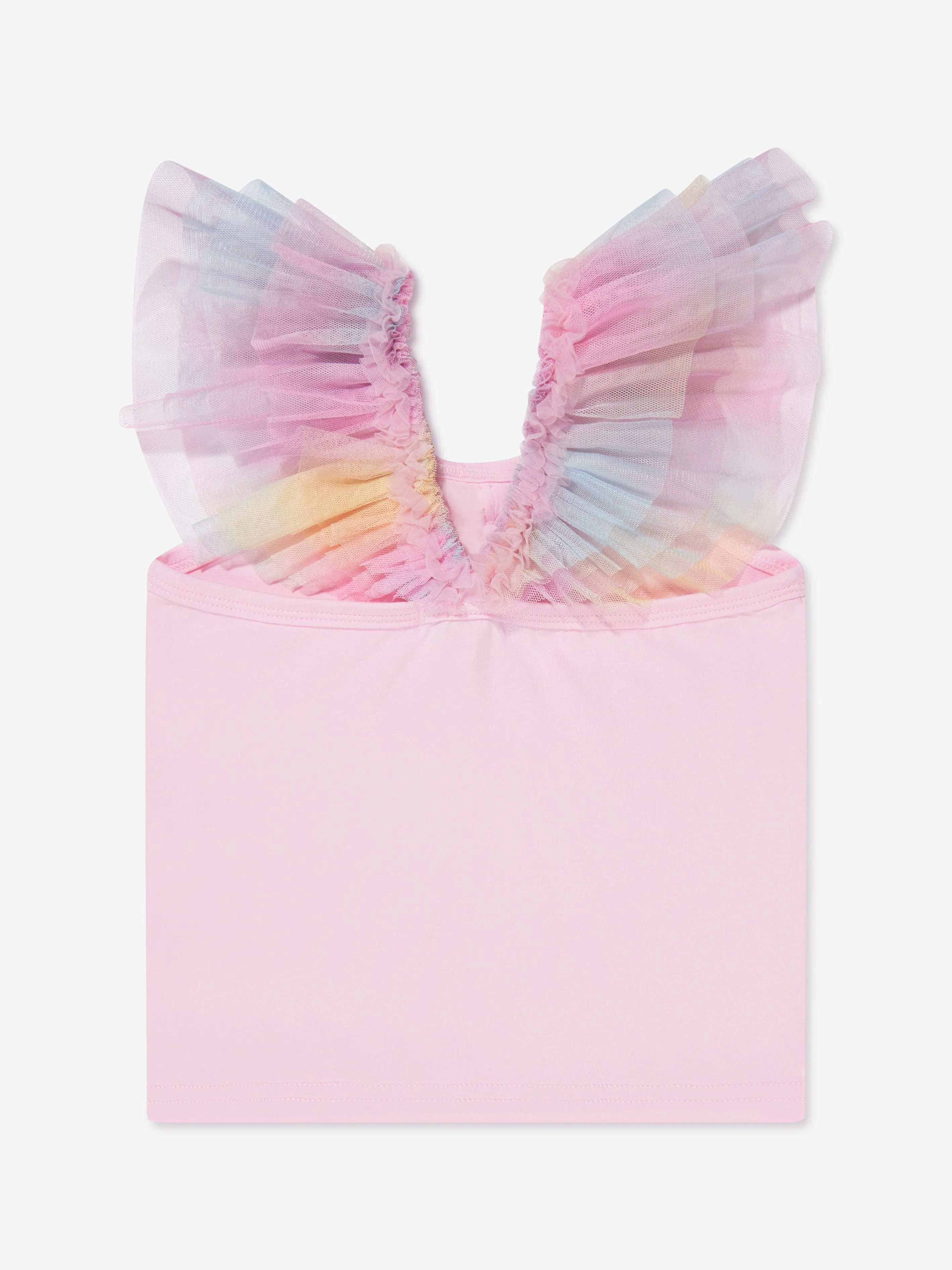 Angels Face Girls Strappy Flossy Top in Pink