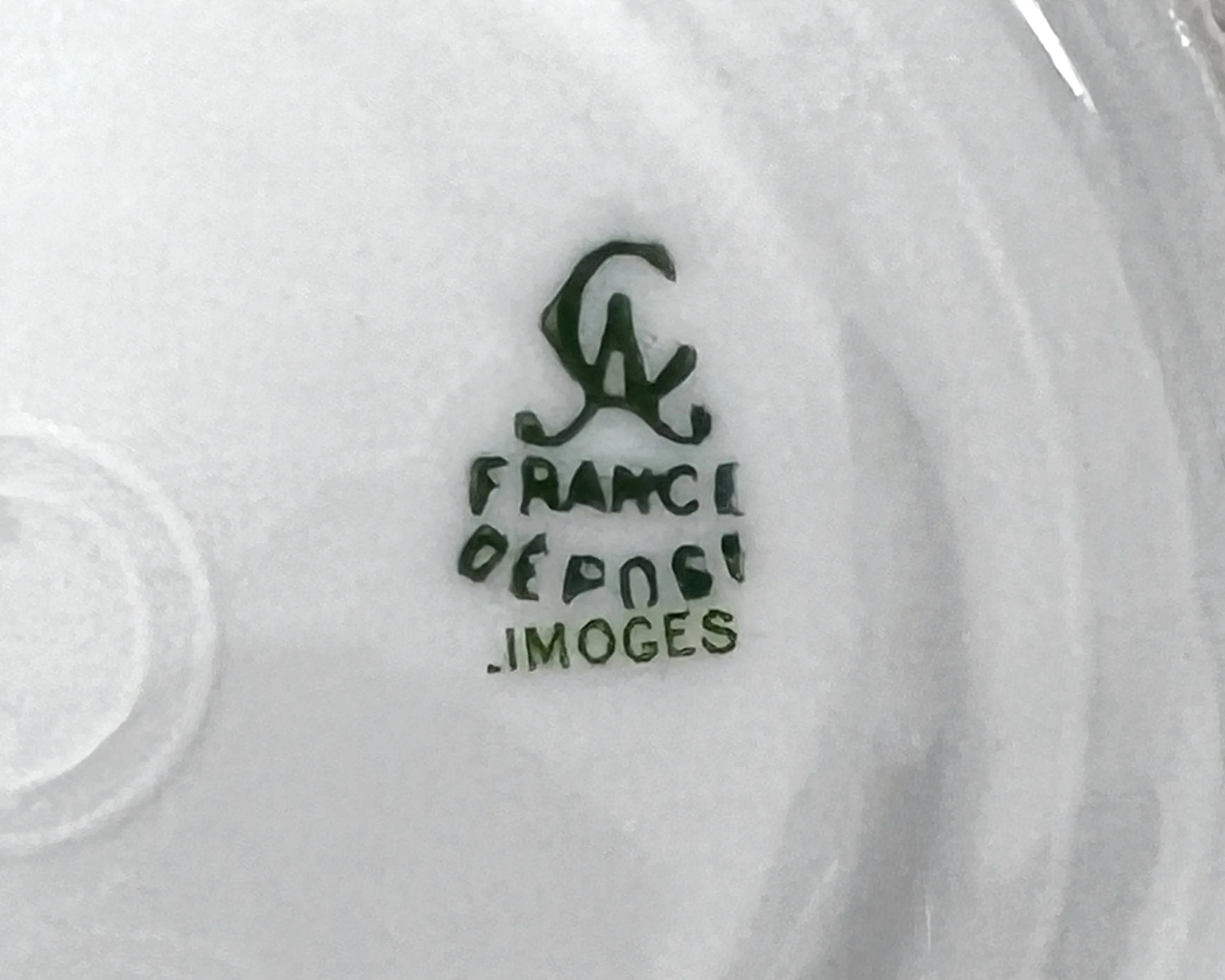 Antique Limoges Porcelain Cup and Saucer Hand Painted Flowers Charles Ahrenfeldt