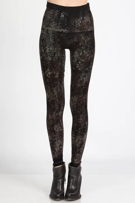 B2361USBY High Waisted Legging w/Tie-Dye Floral Print