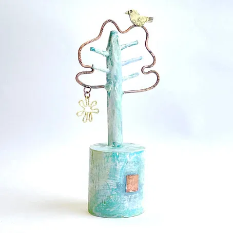 Bird on a tree sculpture 2