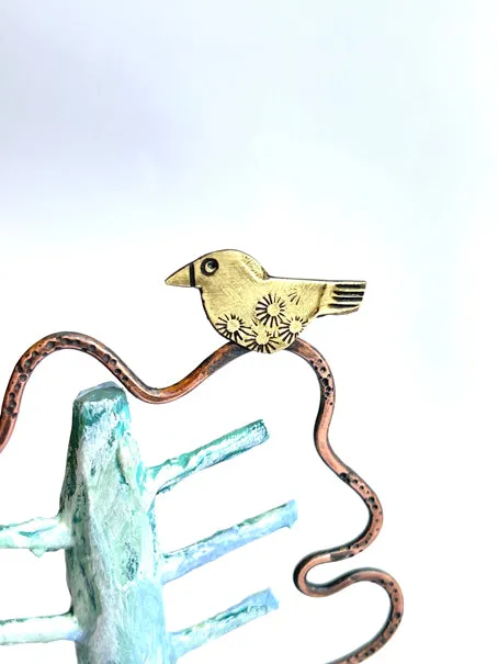 Bird on a tree sculpture 2