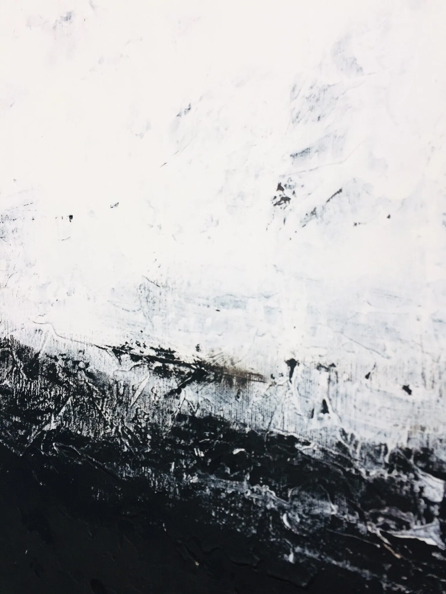 Black And White Painting Palette Knife Art Living Room Decor Ap076