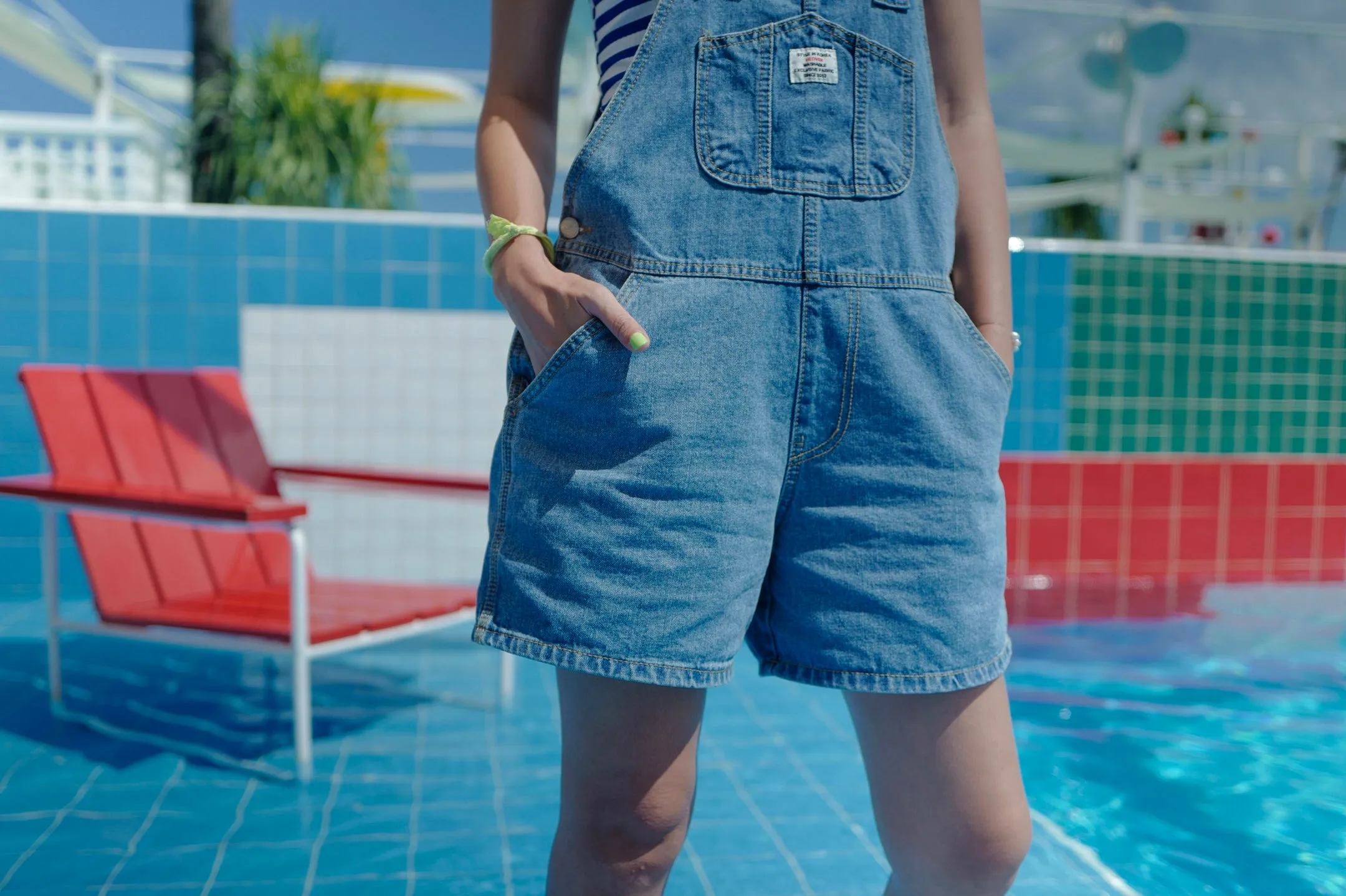 Black Strap Denim Romper *BEST BUY*