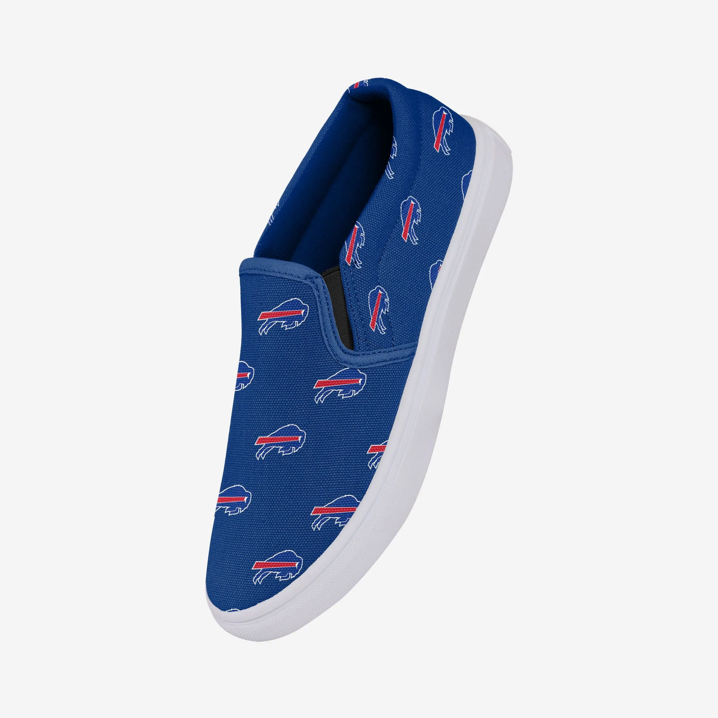 Buffalo Bills Womens Repeat Logo Slip On Canvas Shoe