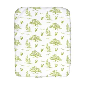 Burp Cloth Toile Green