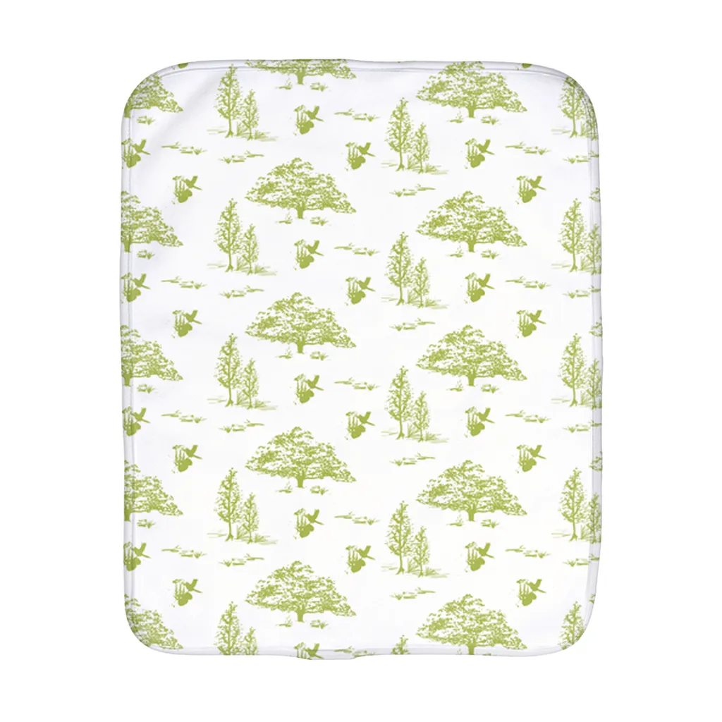 Burp Cloth Toile Green
