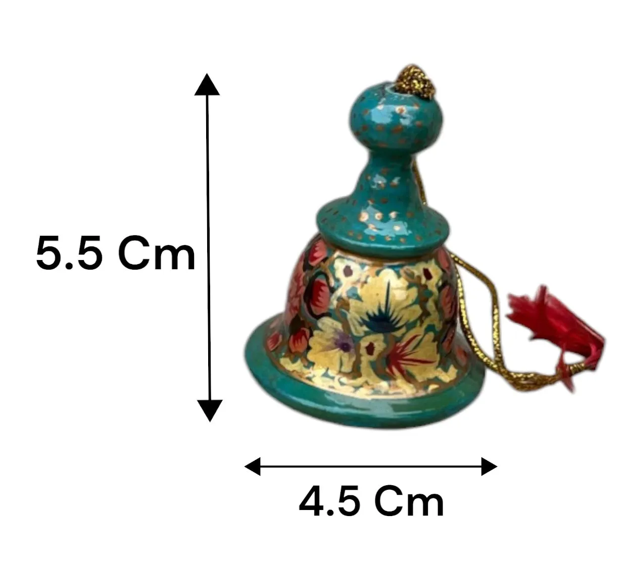 Christmas Ornaments Paper Mache Bells , Christmas Gifts , X-Mas Tree Ornaments , Handmade Paper Mache Decorative Bells