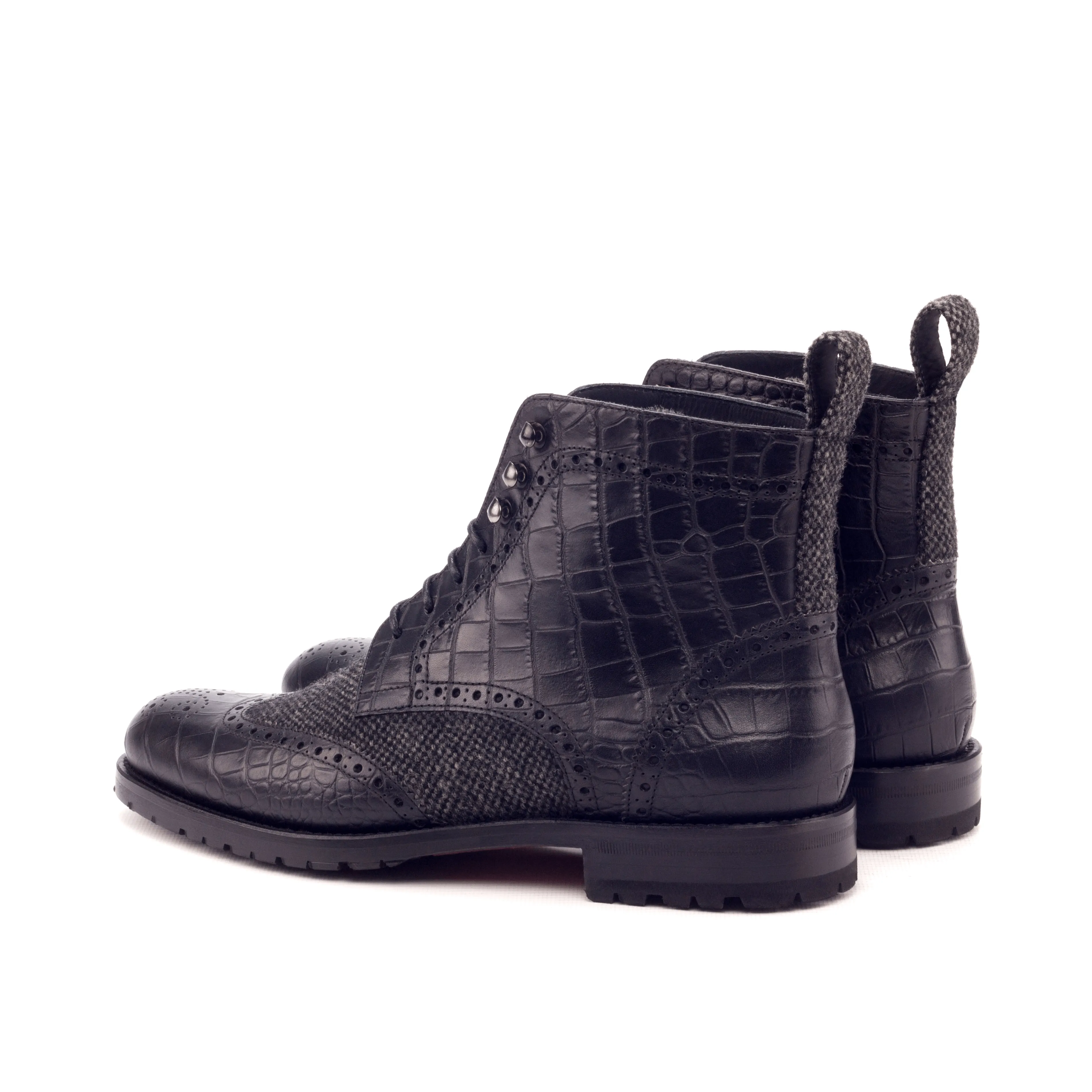 Claudia Ladies Military Brogue Boots