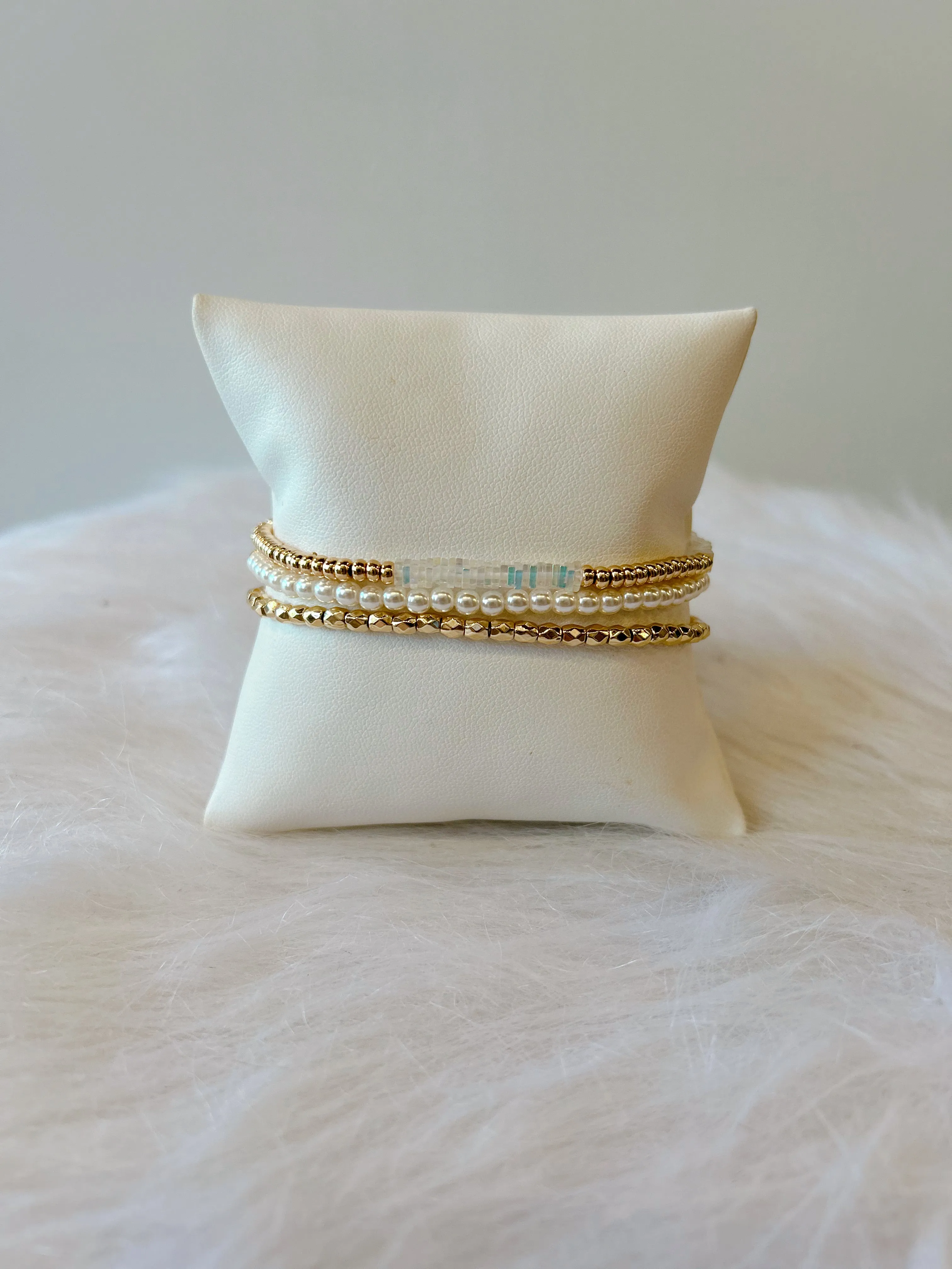 Colored Beaded Bracelet Set