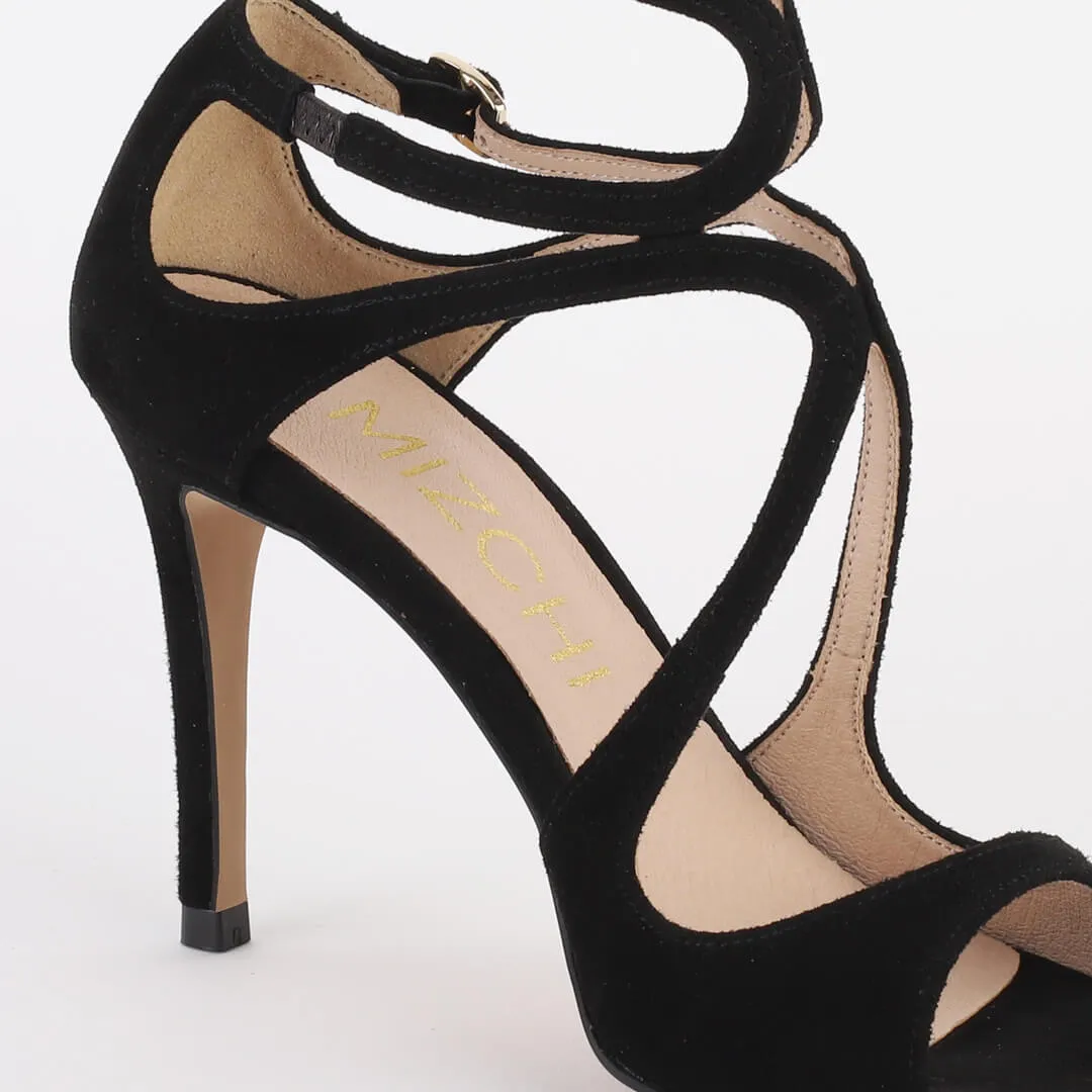 *CONFESSION - black suede, 10cm size UK 2.5