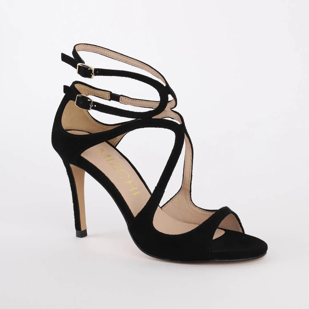 *CONFESSION - black suede, 10cm size UK 2.5