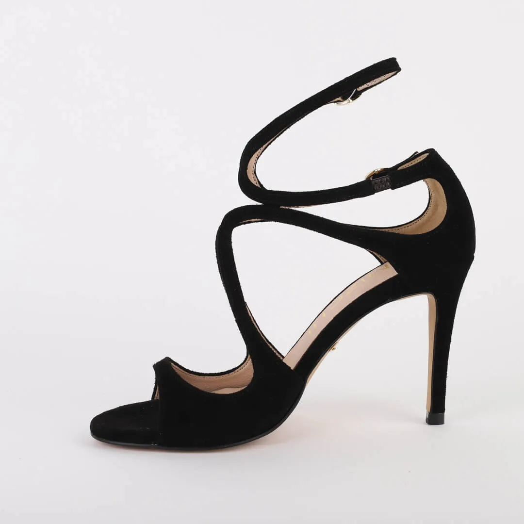 *CONFESSION - black suede, 10cm size UK 2.5