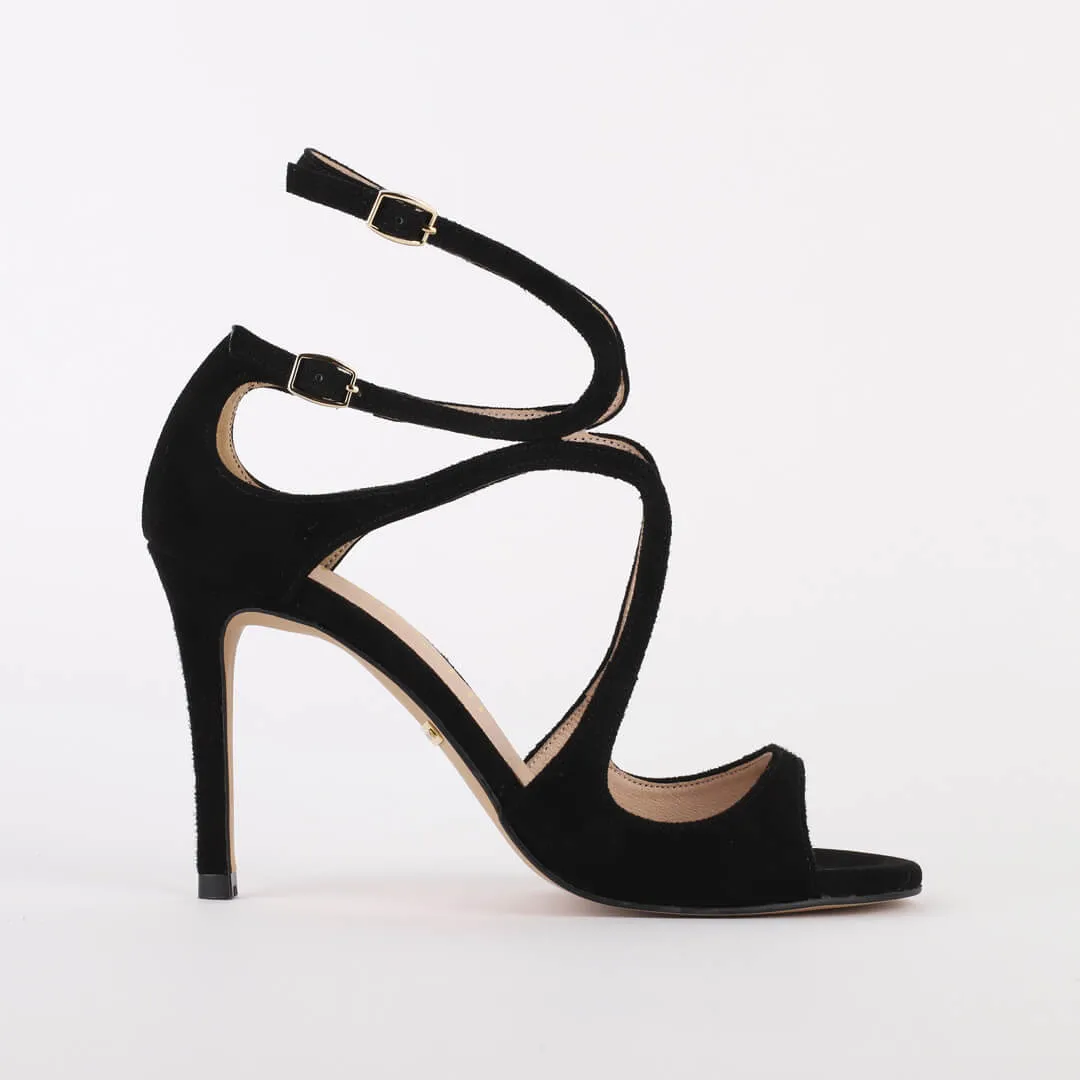 *CONFESSION - black suede, 10cm size UK 2.5