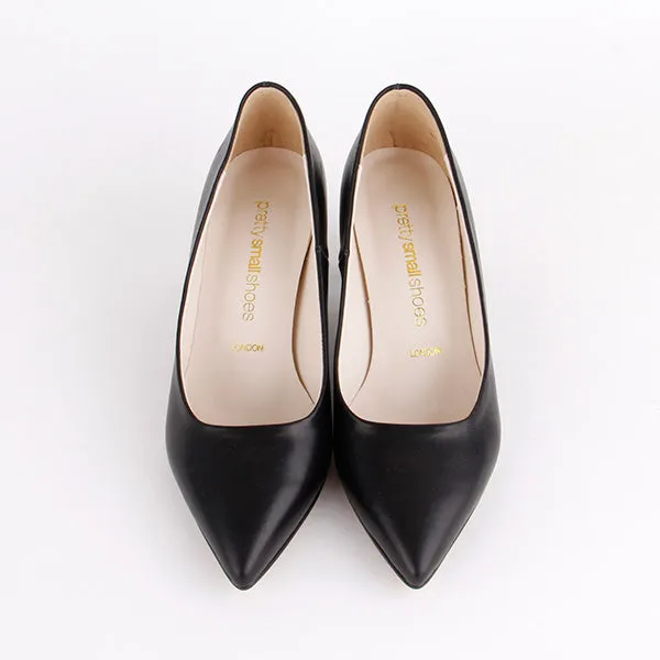 *COURTNEY black leather - 5cm, size UK 2