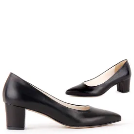 *COURTNEY black leather - 5cm, size UK 2