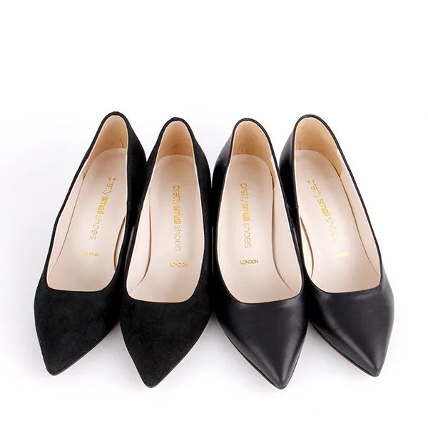 *COURTNEY black leather - 5cm, size UK 2