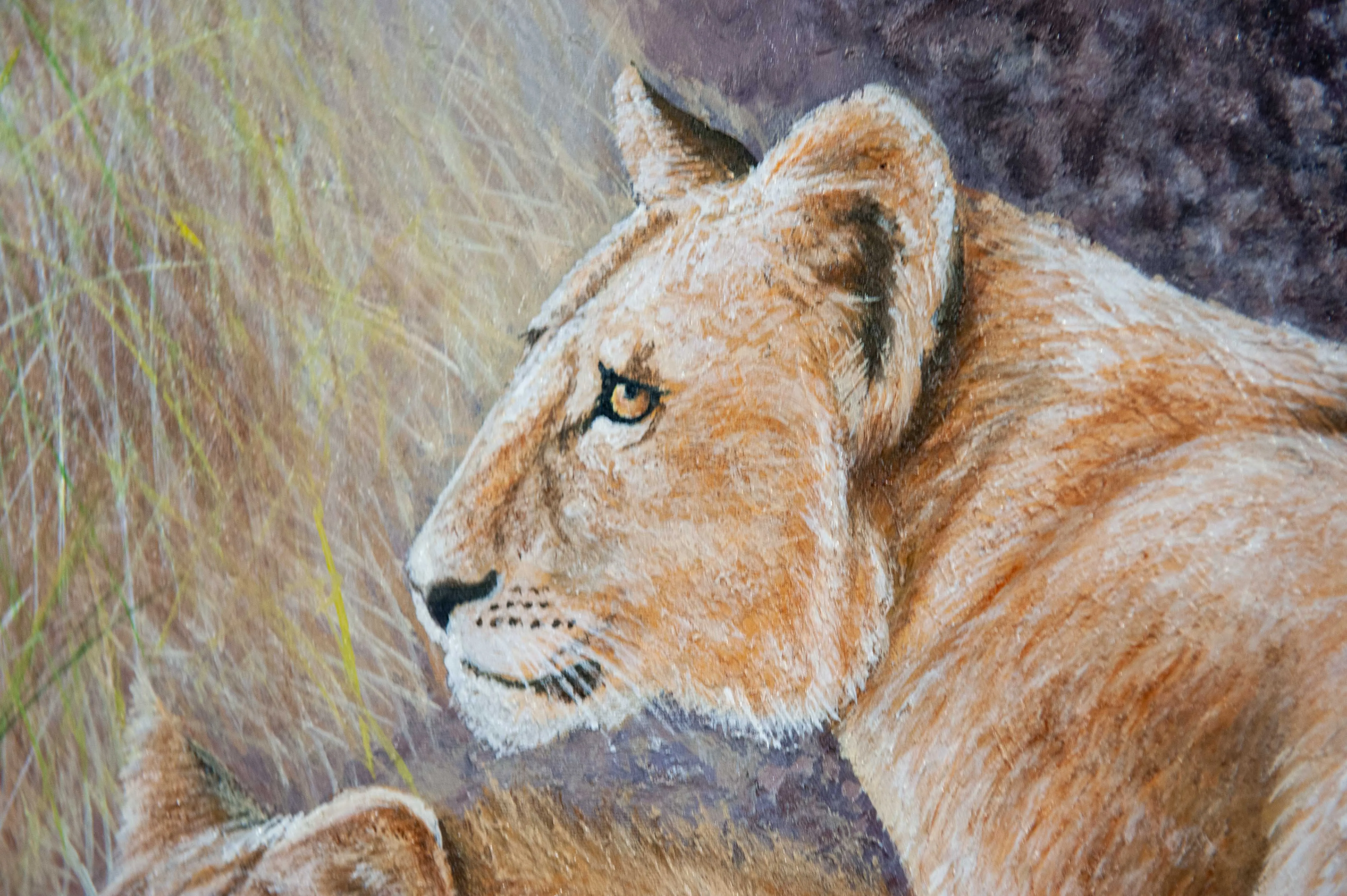 Curious Lion Cubs - Painting