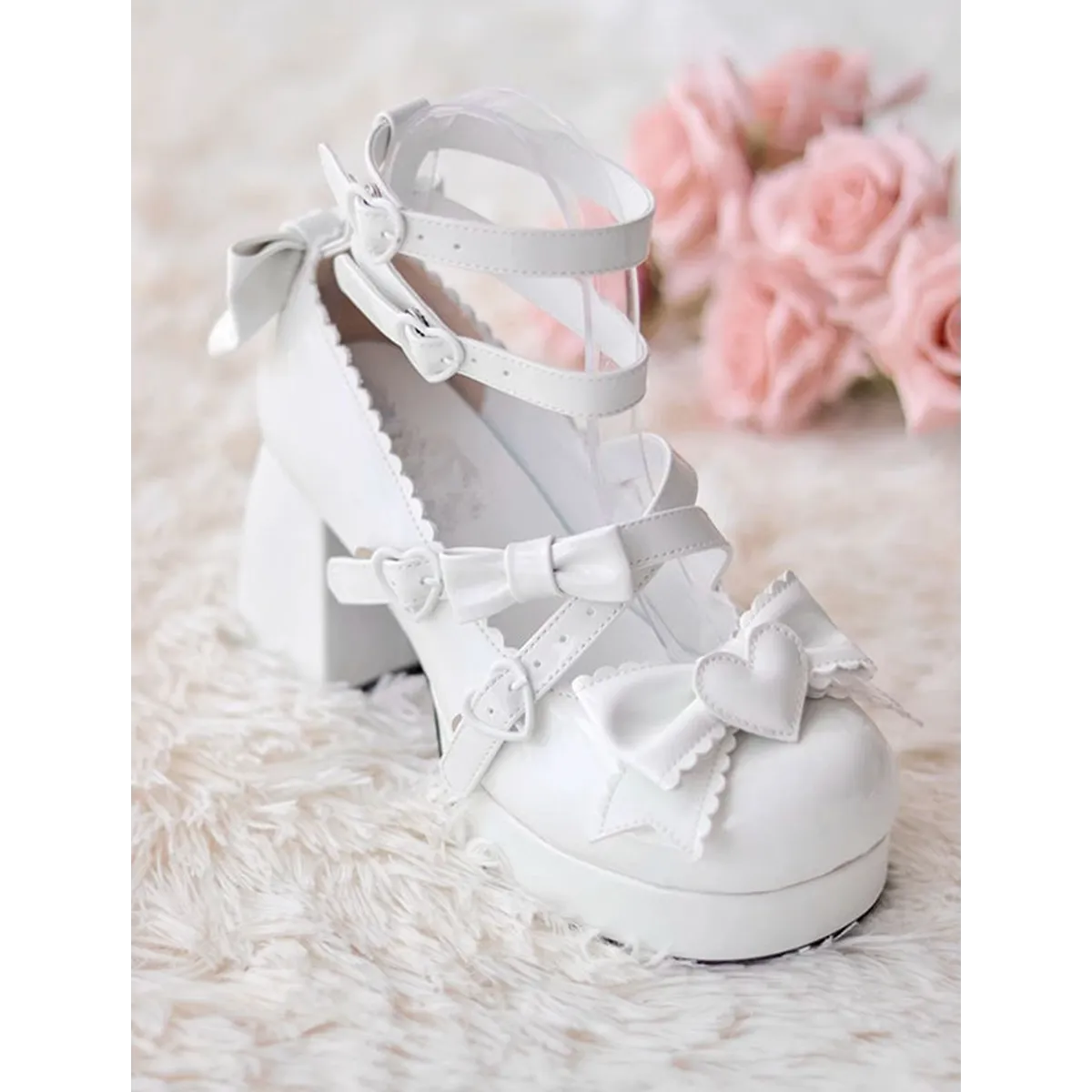 Cute Lolita Shoes Sweet Girl Jk Thick Bottom All-Match Lolita Shoes High Heels