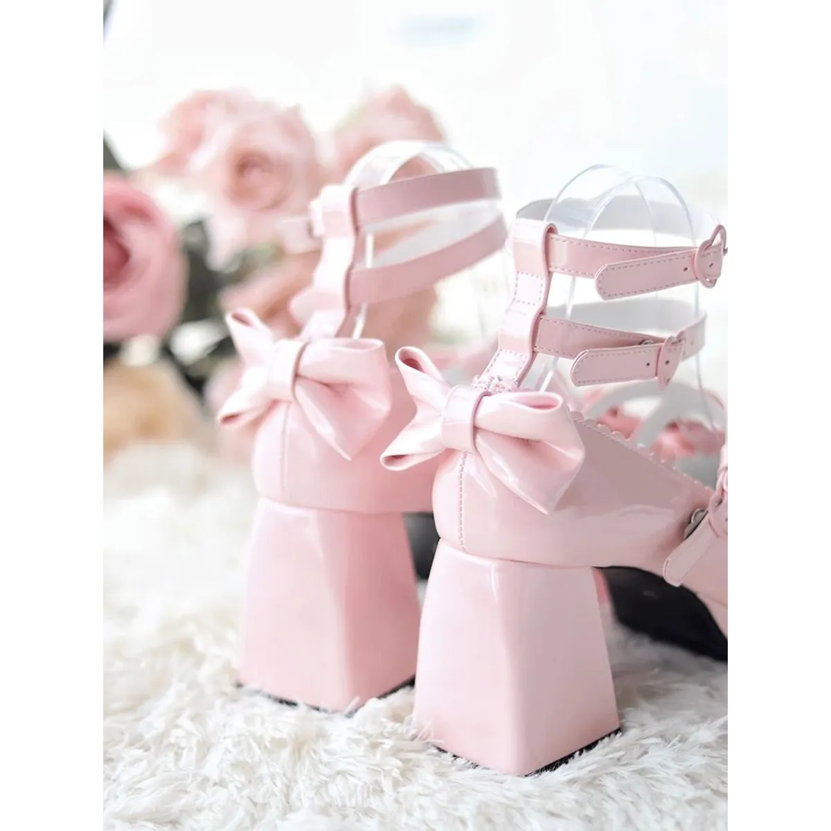 Cute Lolita Shoes Sweet Girl Jk Thick Bottom All-Match Lolita Shoes High Heels