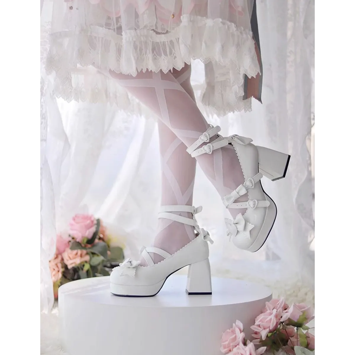 Cute Lolita Shoes Sweet Girl Jk Thick Bottom All-Match Lolita Shoes High Heels