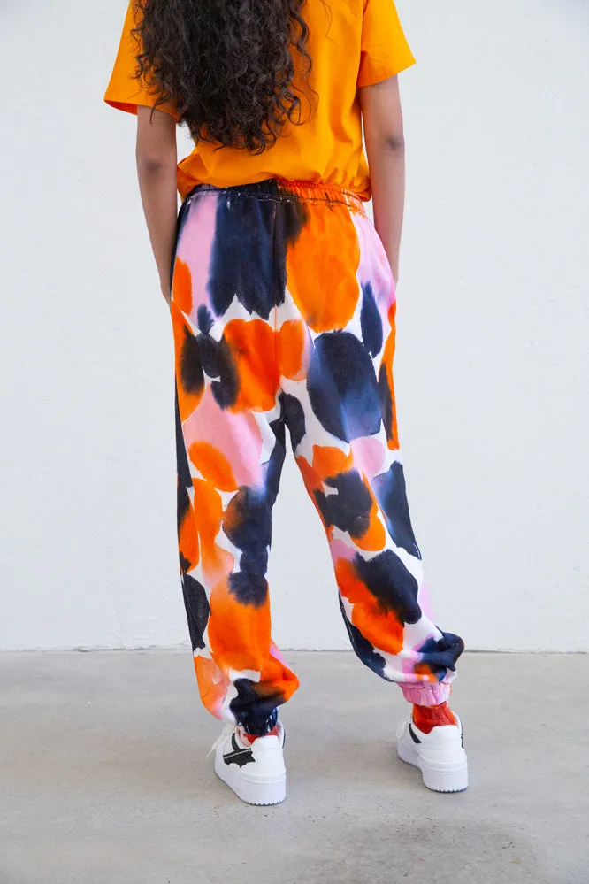 DANNY  SWEAT PANT  - Navy/Orange/Pink