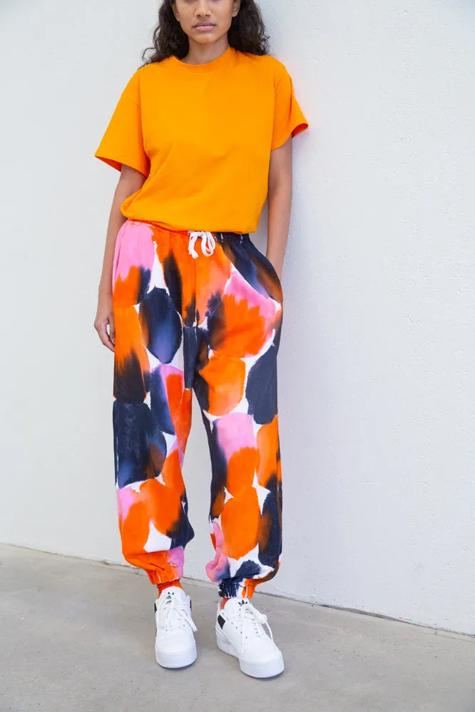 DANNY  SWEAT PANT  - Navy/Orange/Pink