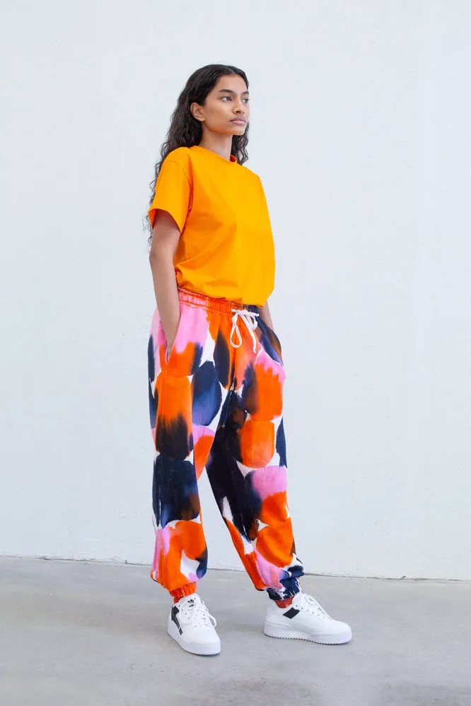 DANNY  SWEAT PANT  - Navy/Orange/Pink