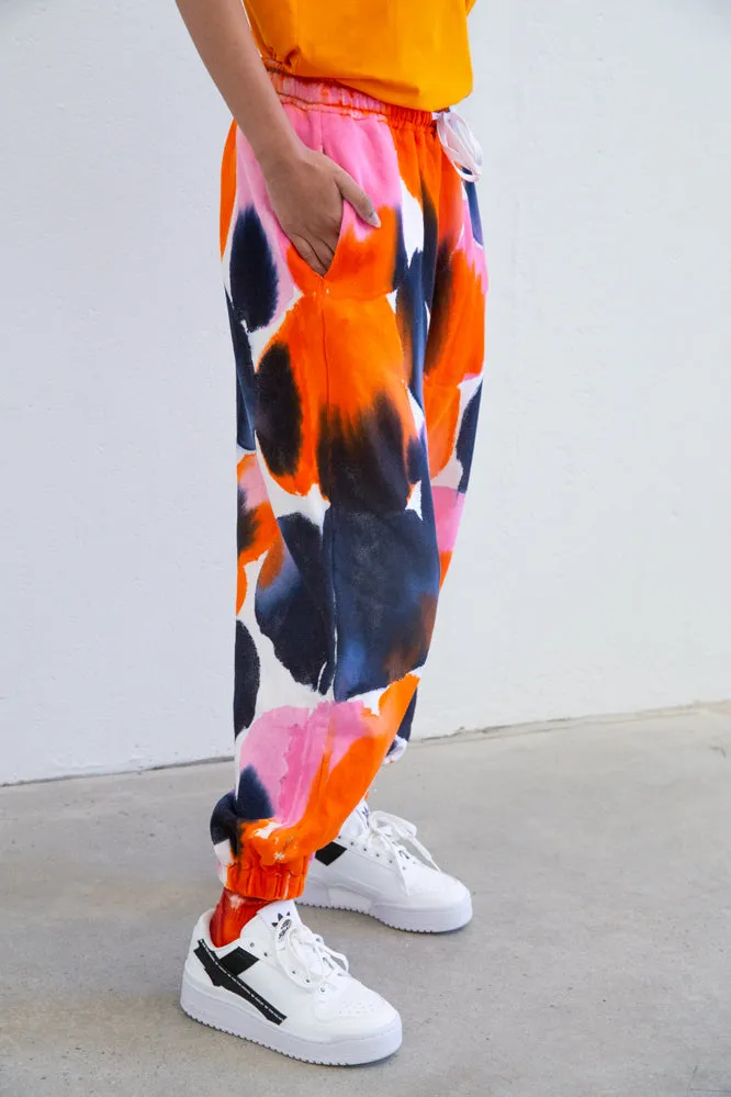 DANNY  SWEAT PANT  - Navy/Orange/Pink