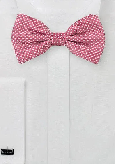 Dark Coral Pin Dot Bowtie