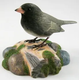 Dark-eyed Junco#2 - Hand Carved Wooden Bird