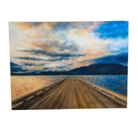 Dock With Mountains - Painting