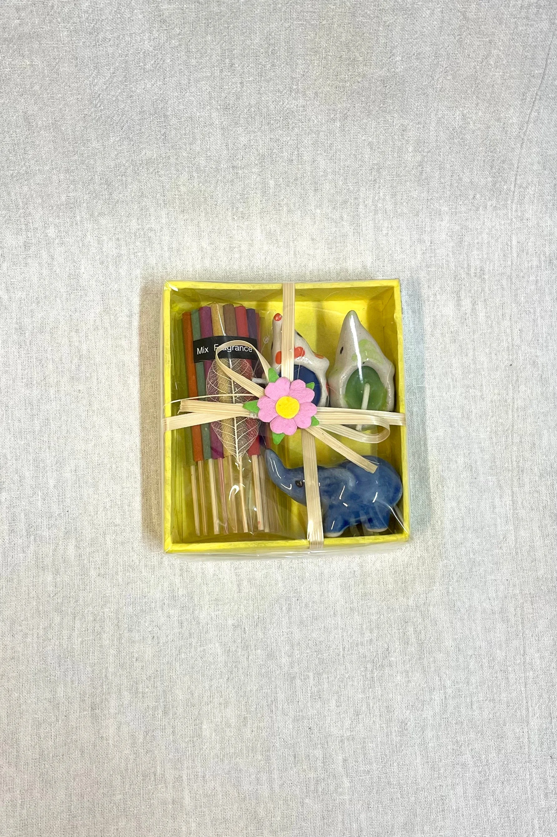 Elephant Candle & Incense Gift Box