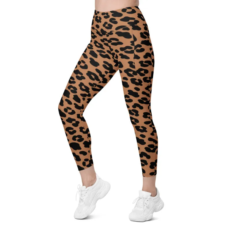 ELEVATED ESSENTIALS, THE PERFECT SIDE POCKET LEGGING LEOPARD