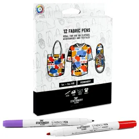 Fabric Pens - 1mm & 2mm Nibs - Pack of 12