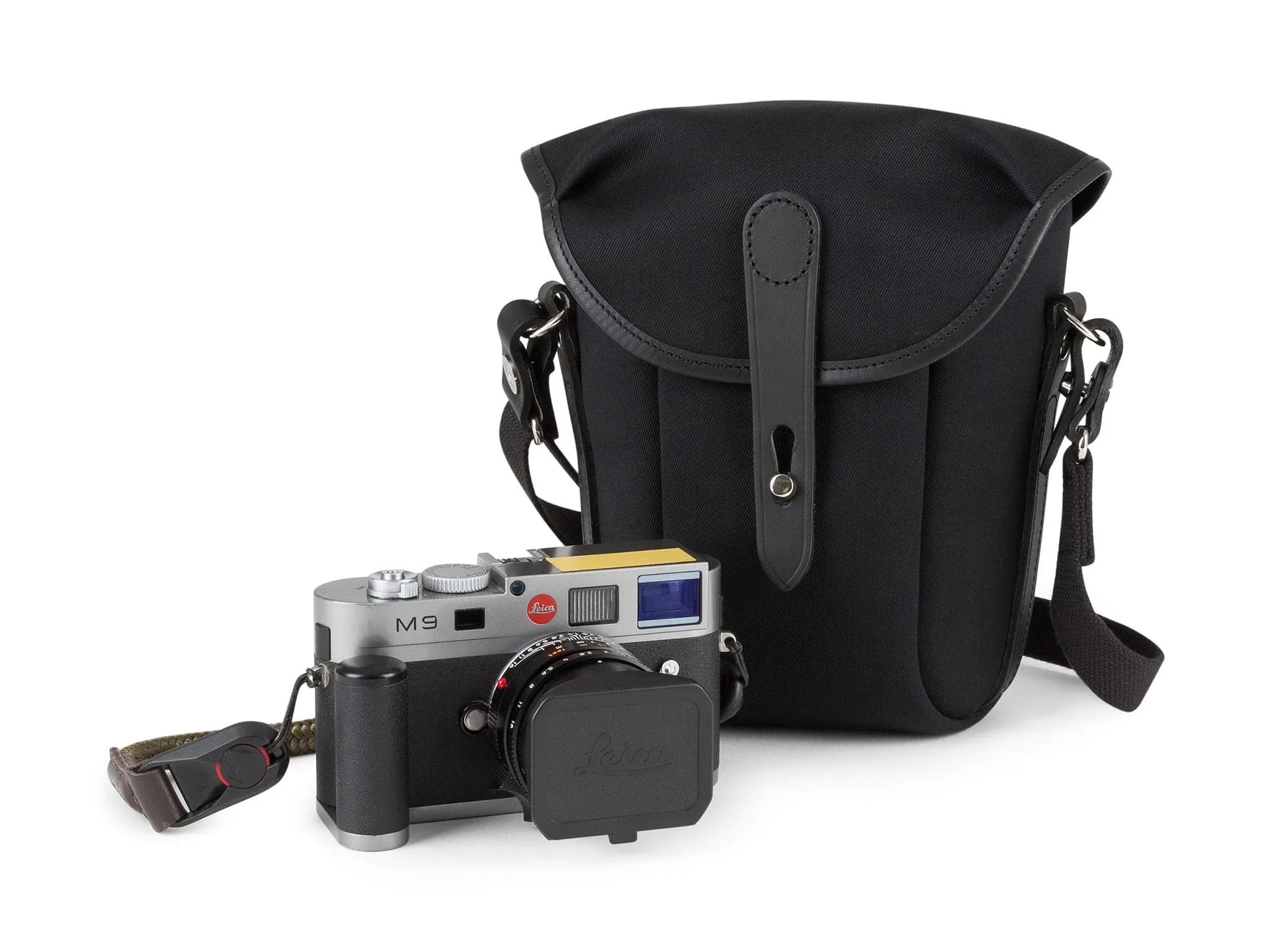 Galbin Binocular Case - 10 / Black Canvas / Black Leather